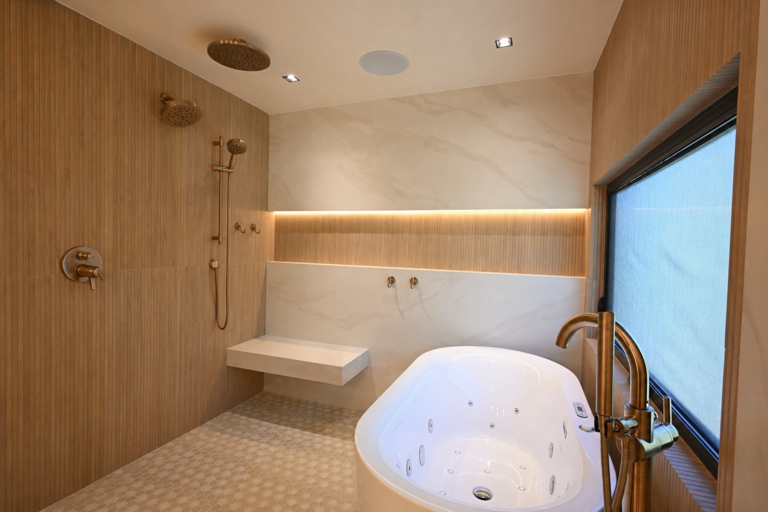 Luxury bathroom remodel Los Angeles by Optima Design and Build