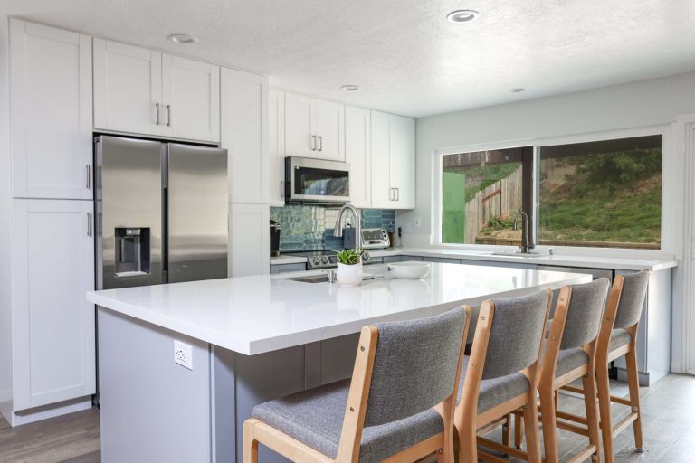 Remodeled kitchen in Torrance with stainless appliances